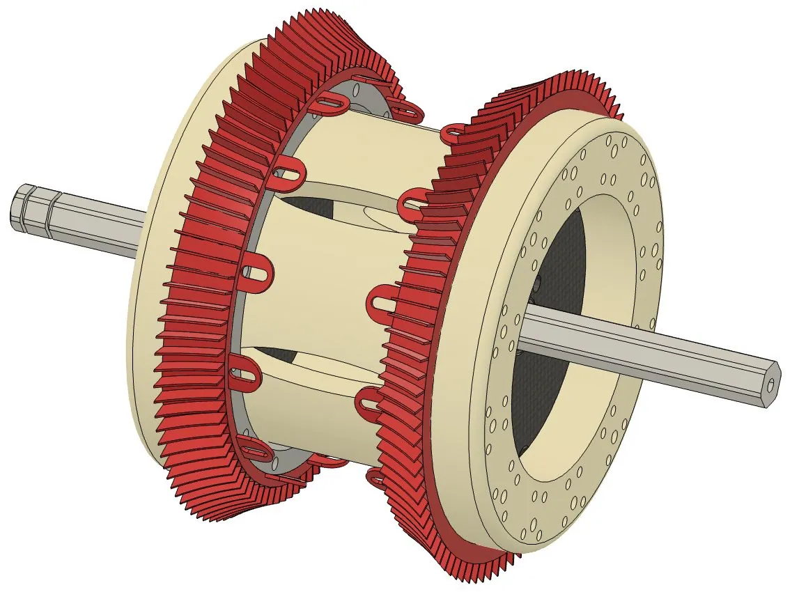 Rimfire flywheel exploded CAD